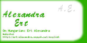alexandra ert business card